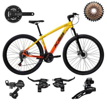 Imagem de Bicicleta Ksw Xlt 29 21v Aluminio Leve Mtb Freio Disco Suspensão 80mm SHIMANO-Unissex