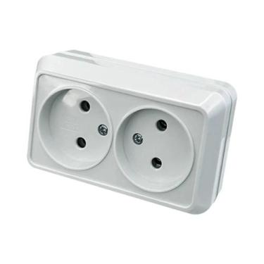 Imagem de Tomada De Energia Montada Na Parede Branca Retardante De Chamas Padrão