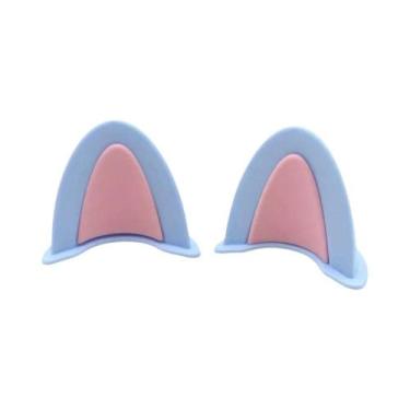 Imagem de Adesivo De Capacete De Motocicleta Com Orelhas De Gato 2PCS Decoração 