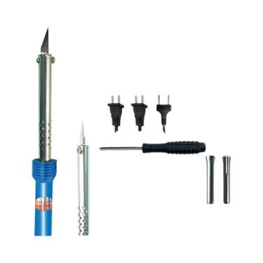 Imagem de Kit De Cortador Elétrico a Quente 9 Peças Com Ferro De Solda Para Escu