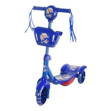 Imagem de Patinete Infantil com Luzes e Sons Interativos – Ideal para Crianças (Azul)