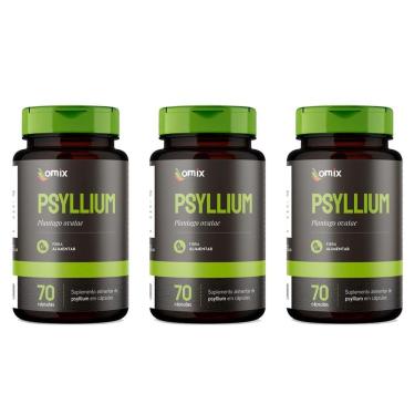 Imagem de Kit 3x - Psyllium - 70 cápsulas - Omix-Unissex