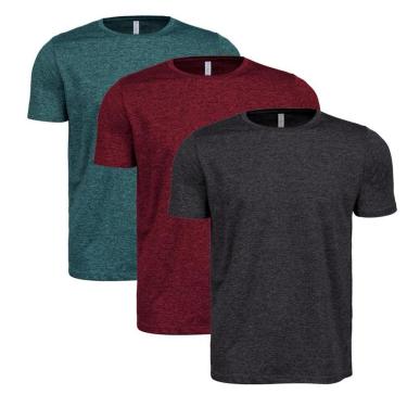Imagem de Kit 3 Camisetas Masculina Dry Treino Academia Plus Size-Masculino