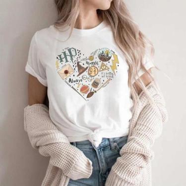 Imagem de Camiseta Harry Potter Escola De Magia Castelo 9 3/4 Sempre Relíquias D