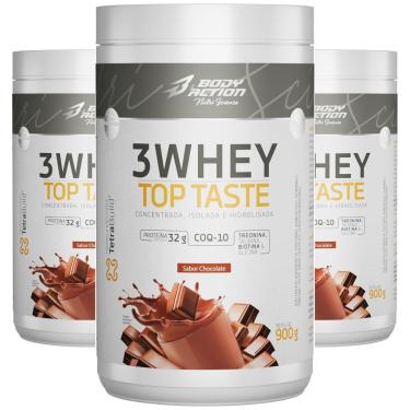 Imagem de Combo 3 3Whey Top Taste 900g Concentrado Isolado Hidrolisada-Unissex