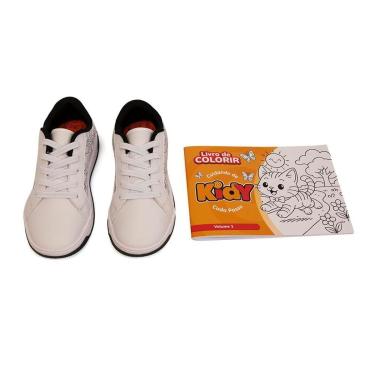 Imagem de Tênis  Astral Branco e Preto Menino-Unissex