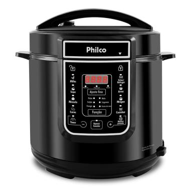 Imagem de Panela De Pressão Digital Philco 6 Litros 1000W Inox e Preto PPP01P - 127V