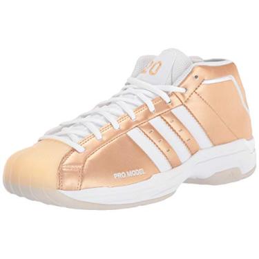 Imagem de adidas Tênis de basquete Pro Model 2g, Cobre/branco/laranja claro, 9