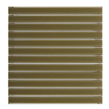 Imagem de Kit 1m² Pastilha de Vidro Lisa 30cm X 30cm Verde Oliveira