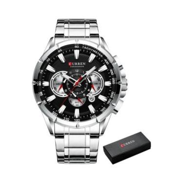 Imagem de Relógio Cronógrafo Masculino Em Aço Inoxidável Com Ponteiros Luminosos