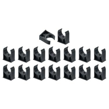 Imagem de Boxonly 16 peças de grampos de tubo de água de PVC clipes de tubulação em forma de U para mangueira de irrigação suporte de tubo de irrigação para 32 mm OD para bandejas de TV, tubos, mangueira