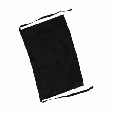 Imagem de Aoresac Avental Curto Com Laço para Homem e Mulher, 7 Cores Sólidas, 2 Bolsos, à Prova de óleo, Fácil de Limpar e Secar, Multifuncional, Adequado para Baristas, Garçons, Garçonetes (Preto)