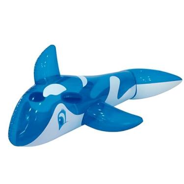 Imagem de Boia Inflável Formato Baleia Azul Infantil Piscina