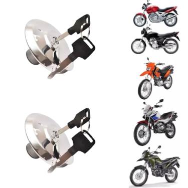 Imagem de Kit 2 Tampa de Combustível Moto Honda CG Titan 125 150 Fan 125 150 Bros XRE CBX Twister c/ 2 chaves