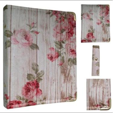 Imagem de Pasta Para Hinos Hinario Louvores Coral Floral Rosa Nº3 - NEIDE BRINQU