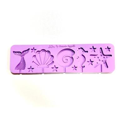 Imagem de L34 Molde de silicone pirulito fundo do mar para decorar - confeitaria