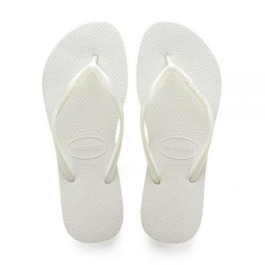Imagem de Chinelo Feminino Havaianas Slim Lisa I, Branco, 41/42