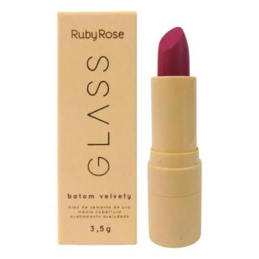 Imagem de Batom labial velvety bg07 glass hb5487 ruby rose 3,5g