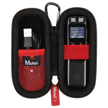 Imagem de Mchoi Capa rígida adequada para gravador de voz digital, gravador ativado por voz, leitores de MP3/MP4, cabo USB, fones de ouvido Bose QC20, cartões de memória, apenas capa