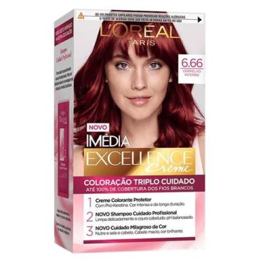 Imagem de Tintura Imedia Coloração Creme Vermelho Intenso 666 - L'oréal