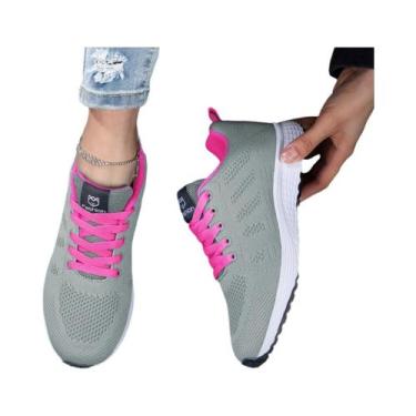 Imagem de Tênis Casuais Respiráveis Em Malha Para Mulheres, Sapatos De Plataform