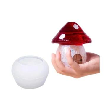 Imagem de Molde De Resina Em Forma De Cogumelo Com Tampa, Moldes De Silicone Par