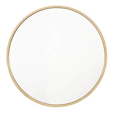 Imagem de Espelho suspenso de arte de ferro dourado estilo nórdico espelho de metal para banheiro espelho de banheiro sala de estar espelho de entrada hotel barbearia espelho decorativo Dressi