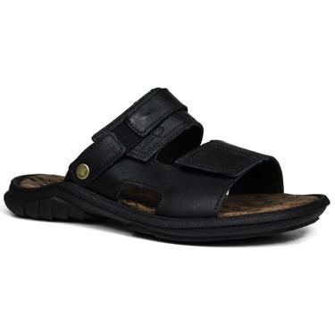 Imagem de Sandália Papete Masculina De Couro Preto - DCB3500LTPTO