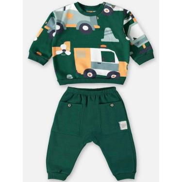 Imagem de Conjunto Infantil Menino Moletom helicóptero Verde Up Baby-Feminino