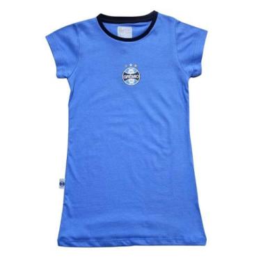 Imagem de Vestido Infantil Grêmio Tubinho Azul Oficial, Tam 8