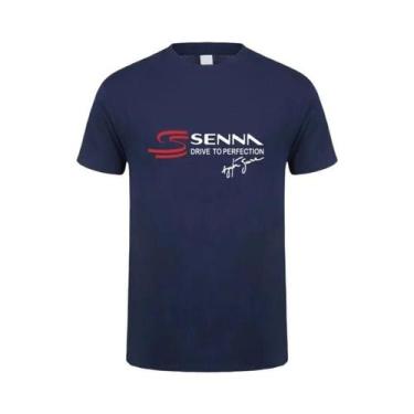 Imagem de Camiseta Masculina De Algodão De Manga Curta Ayrton Senna Drive to Per