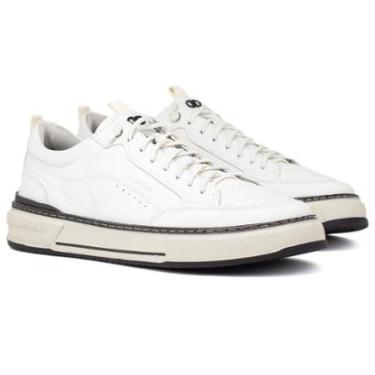 Imagem de Tênis Masculino Democrata Denim Foster Casual Couro Legítimo Cadarço 640201 Cor:;Tamanho:38-Masculino