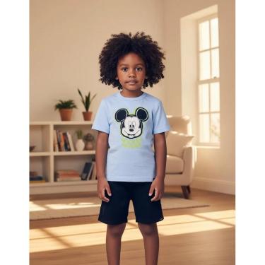Imagem de Conjunto T-shirt e Bermuda Mickey Feliz Youccie-Masculino