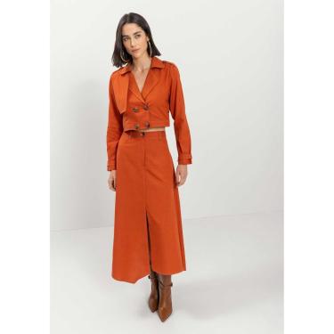 Imagem de Jaqueta Cropped Com Botões E Pespontos Contrastantes-Feminino