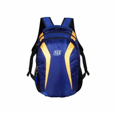 Imagem de Mochila Yes C/2 Ziper Azul/Amarela Mc1805