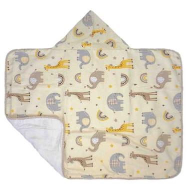 Imagem de Toalha de Banho para Bebê 67 cm x 90 cm Bublim, Girafa Creme