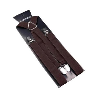 Imagem de Suspensórios Masculinos Largos Com Costura Em X Ajustáveis Com Elástic