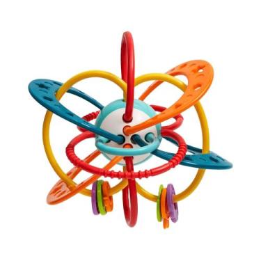 Imagem de Chocalho E Mordedor Macio e Flexível para Bebê Interativo Sensorial Sp