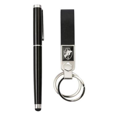 Imagem de Kit Jogo Caneta Touchscreen de Metal Com Chaveiro - Vasco-Unissex