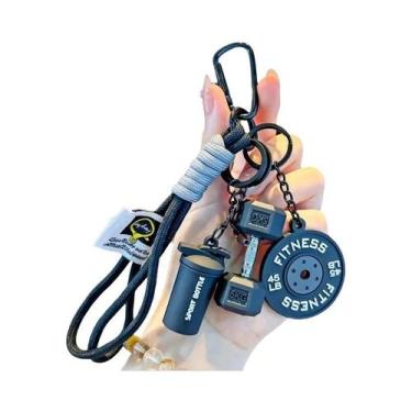 Imagem de Chaveiro De Silicone Para Academia Fitness, Com Design De Anilha E Hal