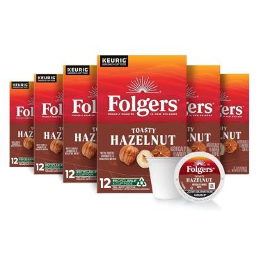 Imagem de Café Saborizado de Avelã, 72 unidades, FOLGERS COMINHKG070871, Marrom