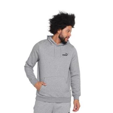 Imagem de Moletom Puma Masculino Hoodie Essentials Small Logo Cinza Mescla-Masculino
