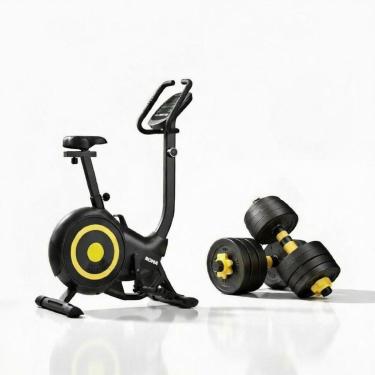 Imagem de Academia Completa em Casa Bike Vertical 5kg + Kit Musculação 20kg Ahead Sports-Unissex