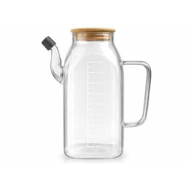 Imagem de Galheteiro Azeiteiro Vinagreiro de Vidro Borosilicato com Tampa de Bam