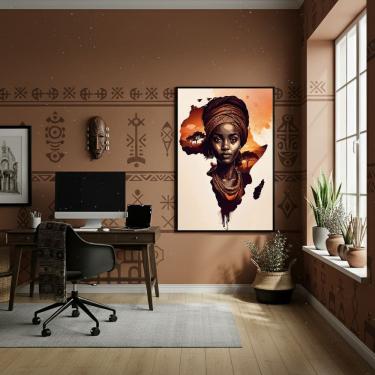 Imagem de Quadro Decorativo Coração Do Continente 70x50cm Mold Branca