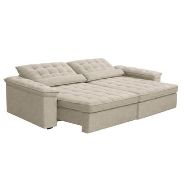 Imagem de Sofá Retrátil e Reclinável 4 Lugares 2,90m Sole - FERGUILE, Cinza