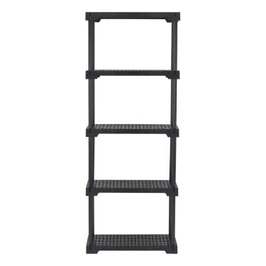 Imagem de Estante Plastico Preta 167x70x35cm 5 Prateleiras Ate 125kg Preta