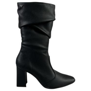 Imagem de Bota Mississipi Feminina Slouch Cano Médio Salto Alto Bico Fino Original Conforto-Feminino