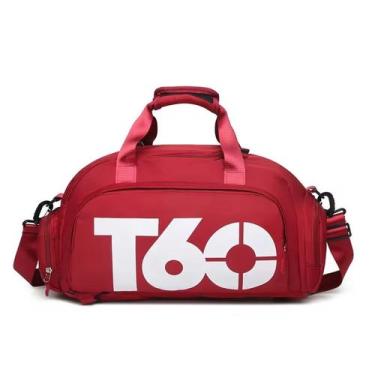 Imagem de Bolsa Mala Mochila T60 Treino Academia Bagagem Camping, Vermelho
