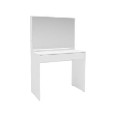 Imagem de Penteadeira Virginia Com 1 Gaveta E Espelho Para Maquiagem Em Mdp Bran
